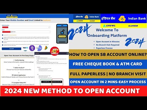 Indian Bank Online Account Opening Process 2024 New Method | Indian Bank Online Account Opening