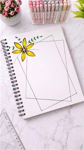 5 EASY BORDER DESIGNS / SCHOOL PROJECTS / ASSIGNMENTS / FRONT PAGE✨#shorts #art #drawing