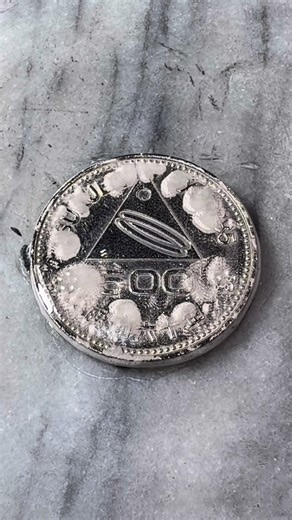 レア500円玉を鏡面仕上げにしてみたRare 500 Yen Coin Mirror Polish #restoration #コイン磨き #らいくり