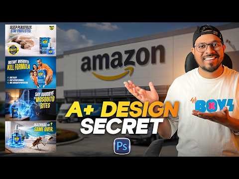 Amazon A+ Content Design in Photoshop | Turn Basic Listing into Premium Brand