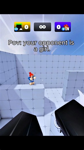 Your opponent is a girl.. 🤫😭 #roblox #robloxrivals #shorts