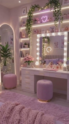 💜 Dreamy Purple Bedroom Setup ✨ | Aesthetic Room Design #Shorts #homedecor