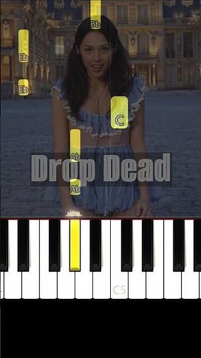 Drop Dead - Olivia Rodrigo | EASY Piano Tutorial #oliviarodrigo #dropdead #piano #pianocover