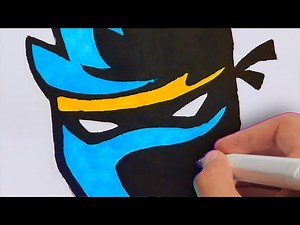HOW TO DRAW NINJA'S NEW YOUTUBE/TWITCH LOGO | DRAWING NINJA'S FORTNITE LOGO
