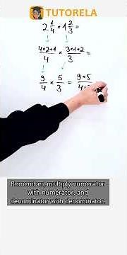 Multiply Mixed Numbers: 2¼ × 1⅔ Simplified #Math #MixedFractions