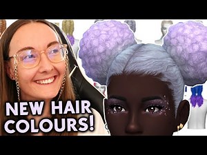 24 new hair colours for 2 base game hairs! New Sims 4 SDX drop