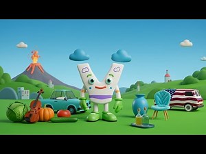 Learn Letter V with 3D Cartoons | Phonics for Preschool