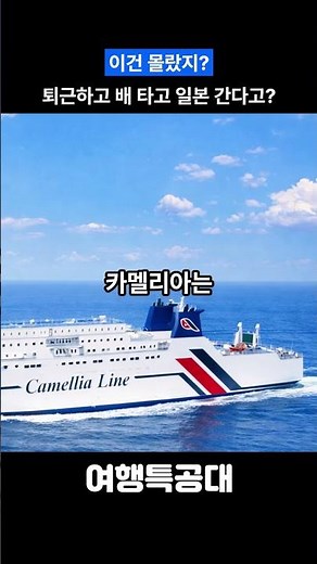 퇴근하고 배 타고 일본 간다고? 부산에서만 가능한 여행