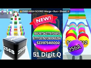 Ball Run 2048 Infinity Mode vs Jelly Run 2048 [256B] vs Bounce Merge 3D | High Score Challenge 🎮🔥