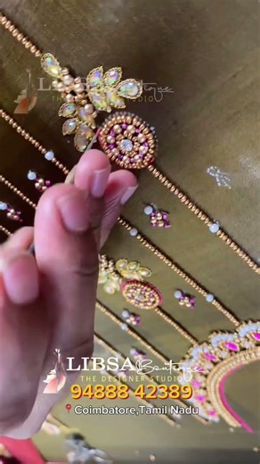 Simple aari work design | latest aari work blouse designs | chain stitch #embroidery #aari #trending