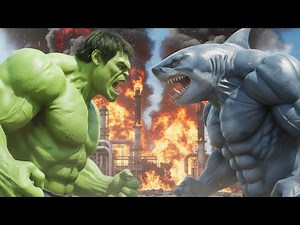 Dare to watch 3 terrifying moments when HULK clashes with a giant shark
