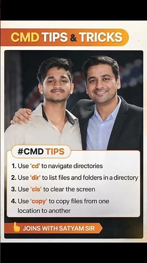 ❣️Cmd tips and tricks #cmd #cmdtips#sort #sorts #computer #cd#md#copy#dir#command #joinwithsatyamsir