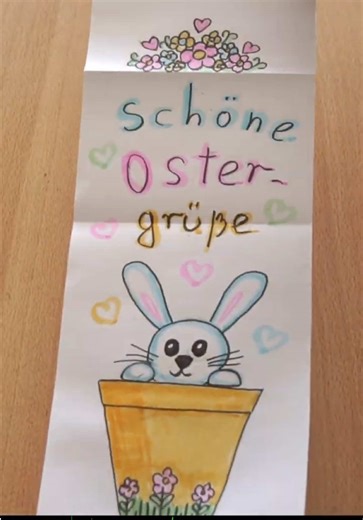 Osterhasen Karte mit Topf Frohe Ostern Easter Card with Bunny #froheostern #bunny #easter #osterkarte #eastercard
