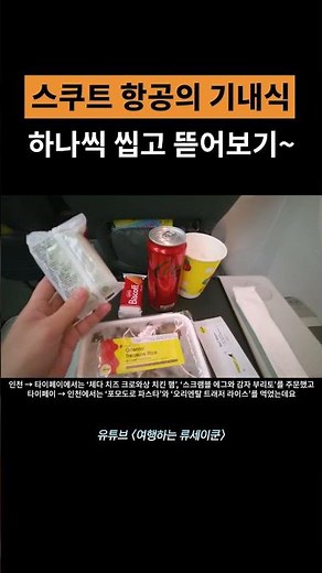 🍛 스쿠트항공 기내식 전격분석!
