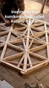 A hexagonal window for the hexagonal cabin #cabinbuilding #woodworking