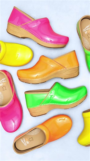 Limited edition neon clogs are here! Available in pink, green, yellow, and orange.