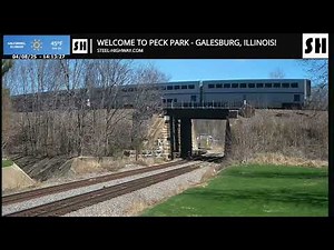 Amtrak 134 leads AMTRK 4 in Galesburg, IL