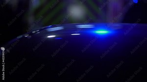 Emergency Ambulance lights blinking at night