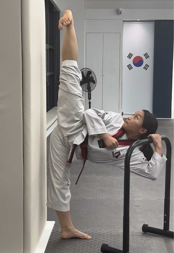 높은 발차기를 통한 태권도 품새 기술