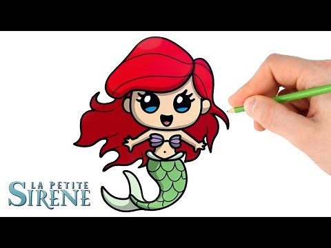 How to draw the little mermaid easy