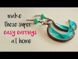 DIY How to make nice earrings with wire and thread