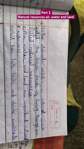 Science class 6 lesson 1 Natural resources Air,water and land ‪@manavi7048‬