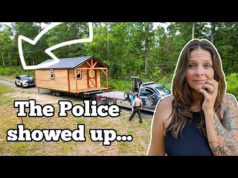 TINY CABIN delivery to our HOMESTEAD! | Our off-grid Tennessee cabin arrives!