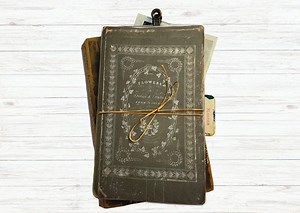 Old Style Notebook | Vintage Book | Flowers, 2 Sizes | for Junk Journaling | for Writing | Journaling or Drawing | Digital Printable - Etsy