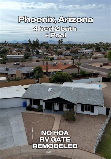 Newly Remodeled 4 Bedroom Home with a POOL now available in Phoenix, Arizona! This home has No HOA, an RV Gate, a Pebble-tech Pool, has been fully renovated and much more! DM me “ Phoenix Vaulted Ceilings” for more information! $1,000 Down Payment Options Available! Preferred Lender: Jason Smith | CrossCountry Mortgage Gabe Flores Real Estate Professional The Flores Team | A.Z. & Associates 📞 (602) 775-6161 📩 gabeflores@soldbytft.com Hablo Español 😁 #homeowner #homeownership #az #arizona #azr