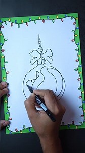 Easy One Line Drawing for Christmas ❄️Creative Drawing Ideas