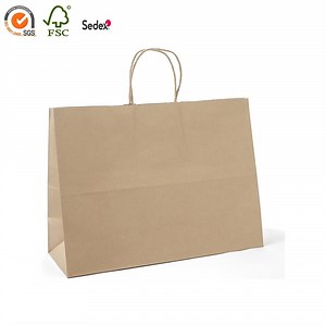 [Hot Item] Extra Large Supermarket Packaging Kraft Paper Carry out Bag
