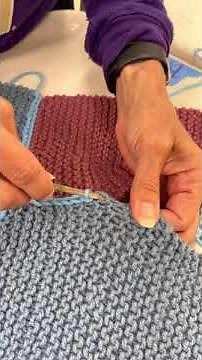 Terry joins knitted blanket squares