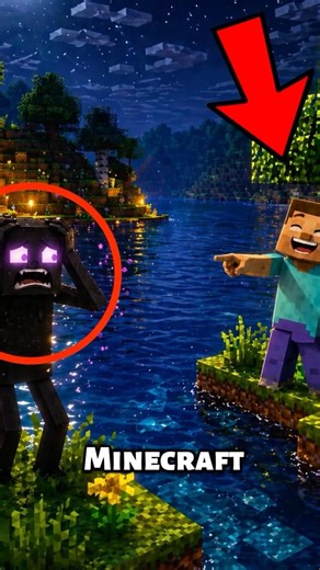 por qué el enderman tiene miedo al agua #minecraft #shorts