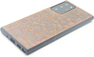 JJNUSA Handmade Leather Case for Samsung Galaxy Note 20 Ultra Plus 6.9 inch 5G 2020 Back Cover Case Brown