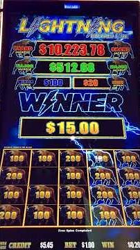 Lightning Fast Lightning Buffalo Link Slot Machine Bonus Round ‪@MyCasinoCashOuts‬