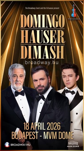 公式ディマシュジャパンファンクラブ(DJFC) on Instagram: "#Repost @virtuosos_talent_show Three Icons - One Stage | Domingo, HAUSER & Dimash Live in Budapest ✨ A once-in-a-lifetime concert unites opera legend Plácido Domingo @placido_domingo, the charismatic cellist HAUSER @hausercello, and the vocal phenomenon Dimash Qudaibergen @kudaibergenov.dimash. Witness the fusion of timeless opera, breathtaking vocals, and electrifying instrumental brilliance, enhanced by cinematic visuals, full orchestral arrangements, and