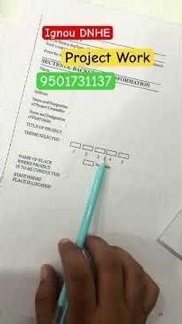 IGNOU DNHE Project Work Kese banaye #shortsfeed #ignou #ignousolvedassignment