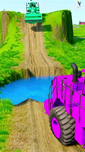 ‎ Loader pani mein gir gaya 😂 #funny #crash