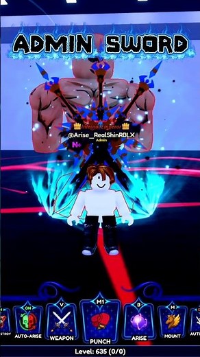 Admin Sword in Arise Crossover #sololeveling #arisecrossover #roblox #shorts