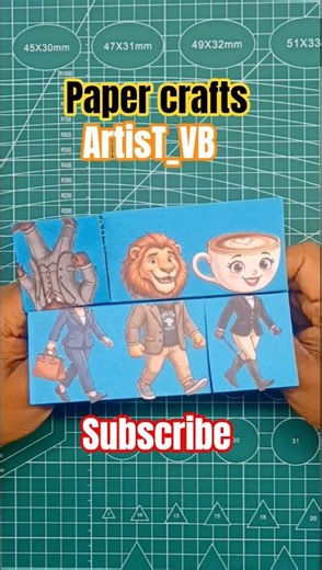 💙Paper Art💙#art #papercraft #diy #satisfying #fidgettoys #minecraft #disney #shorts #puzzle