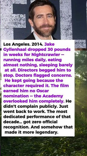 He Starved Himself to 130 Pounds & Won an Oscar for It | Jake Gyllenhaal