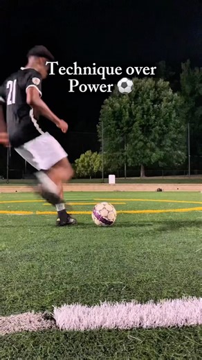 Practicing long ball technique ⚽️