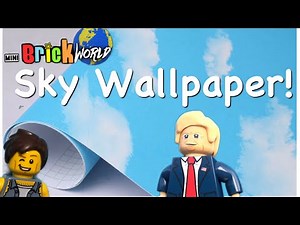 LEGO 🌎 SKY WALLPAPER! City backdrop / background! Mini BrickWorld coming along! :) time lapse