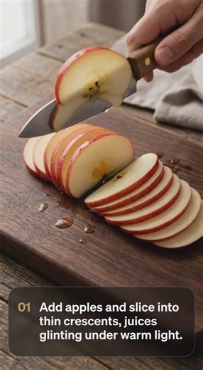 Warm Apple Crisp — Rustic, Easy Dessert with a Crunchy Oat Topping #Shorts