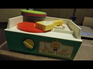 fisher price sesame street record player music box playing edelweiss from the sound of music