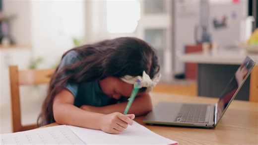 Girl Doing Homework at Home | Premium Stock Video Footage