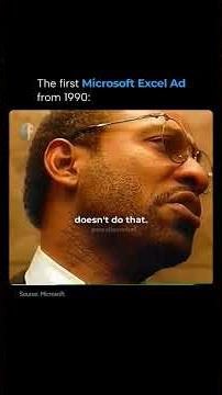 The first Microsoft Excel Ad from 1990