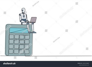 Continuous One Line Drawing Robotic Artificial Stock Vector (Royalty Free) 2419178685 | Shutterstock