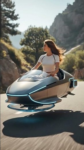 Future Hover Pod Ride 🚀 | Next-Gen Floating Vehicle on Mountain Road #technology