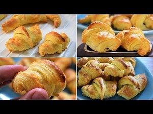 Crispy Croissants Made With Homemade Butter Puff Pastry Sheets~Crispy Croissants~Food Connection